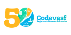 Logomarca Codevasf 50 anos - colorida com slogan - horizontal.png