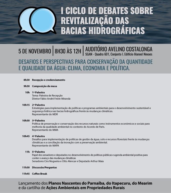 I Ciclo de Debates sobre Revitalização das Bacias Hidrográficas