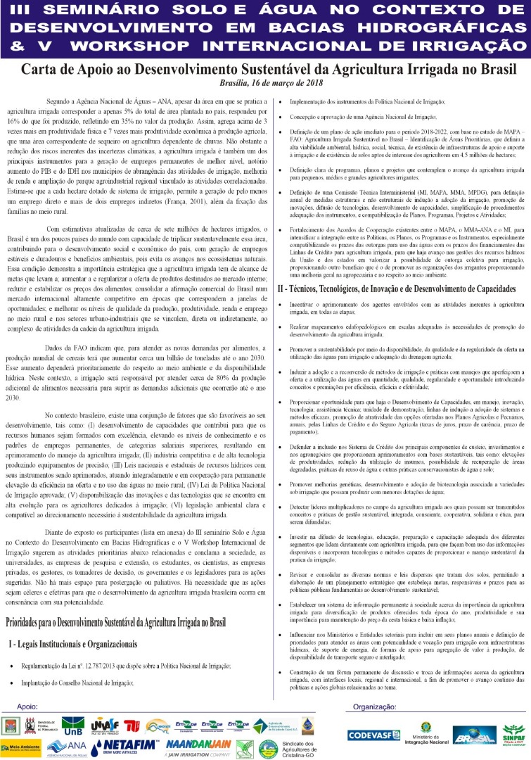 Carta de apoio ao desenvolvimento sustentável da agricultura irrigada no Brasil - 2018.jpg