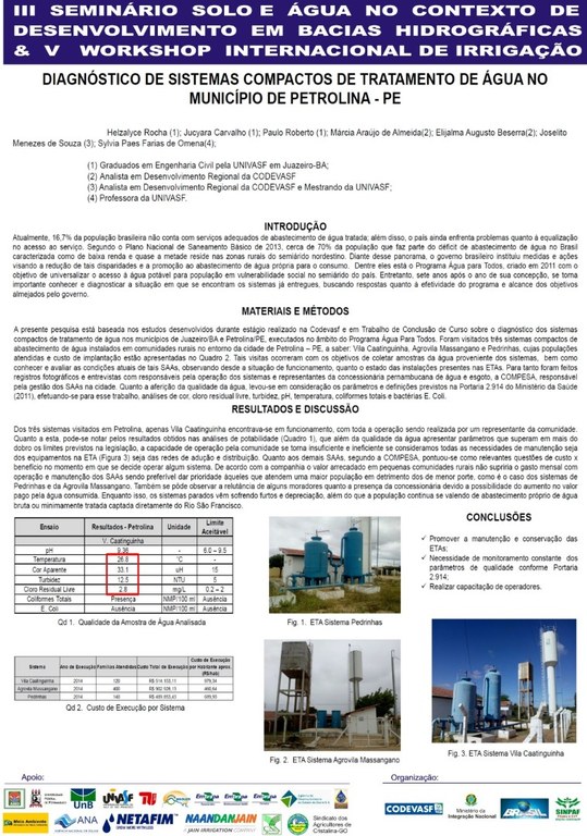 Diagnóstico de sistemas compactos de Tratamento de água no município de Petrolina-Pernambuco - Helzalyce Rocha - Univasf.JPG