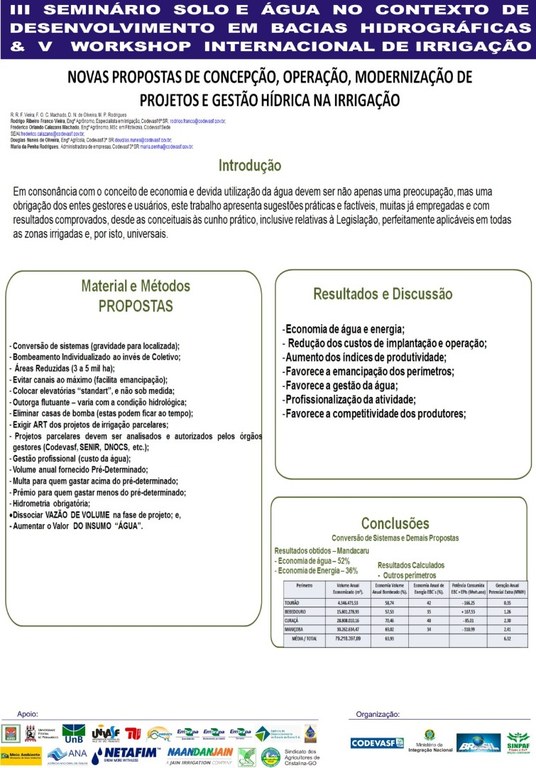 Novas propostas de concepção operação modernização de projetos e gestão hídrica na Irrigação - Rodrigo Vieira - Codevasf.JPG