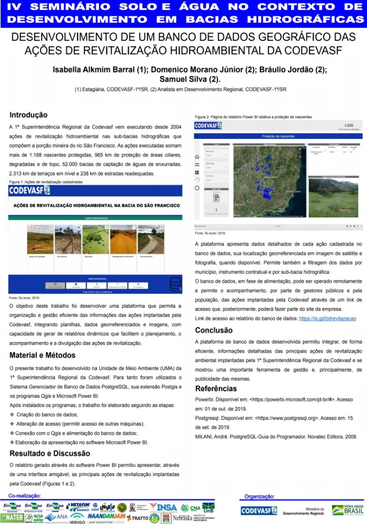 17 - Desenvolvimento de um banco de dados geográfico das ações de revitalização hidroambiental da Codevasf.JPG