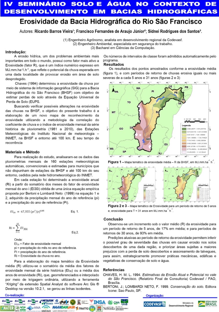 40 - Erosividade da bacia hidrográfica do rio São Francisco.JPG