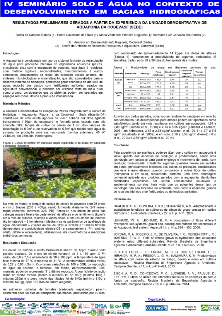 44 - Resultados preliminares gerados a partir da experiência da Unidade Demonstrativa de Aquapônia da Sede da Codevasf.JPG