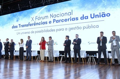 Abertura do X Fórum Nacional das Transferências e Parcerias da União. Crédito: Divulgação/MGI