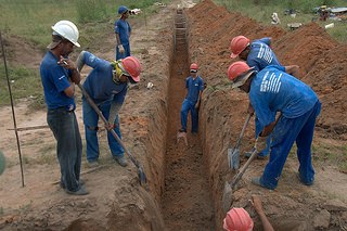 Obras de esgotamento