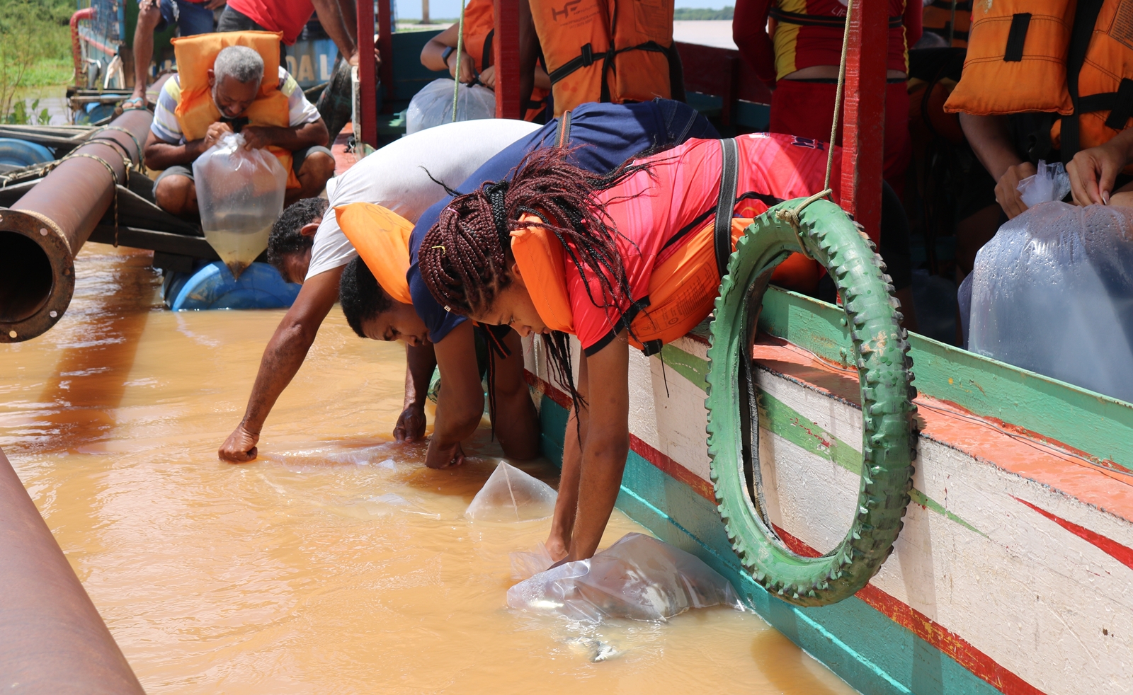 Rio São Francisco recebe peixamento com 57 mil alevinos de espécies nativas 3.JPG